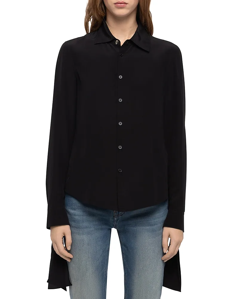 Turma Silk Tie Cuff Blouse by Zadig & Voltaire