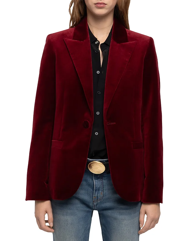 Vavy Velvet Single Button Jacket by Zadig & Voltaire