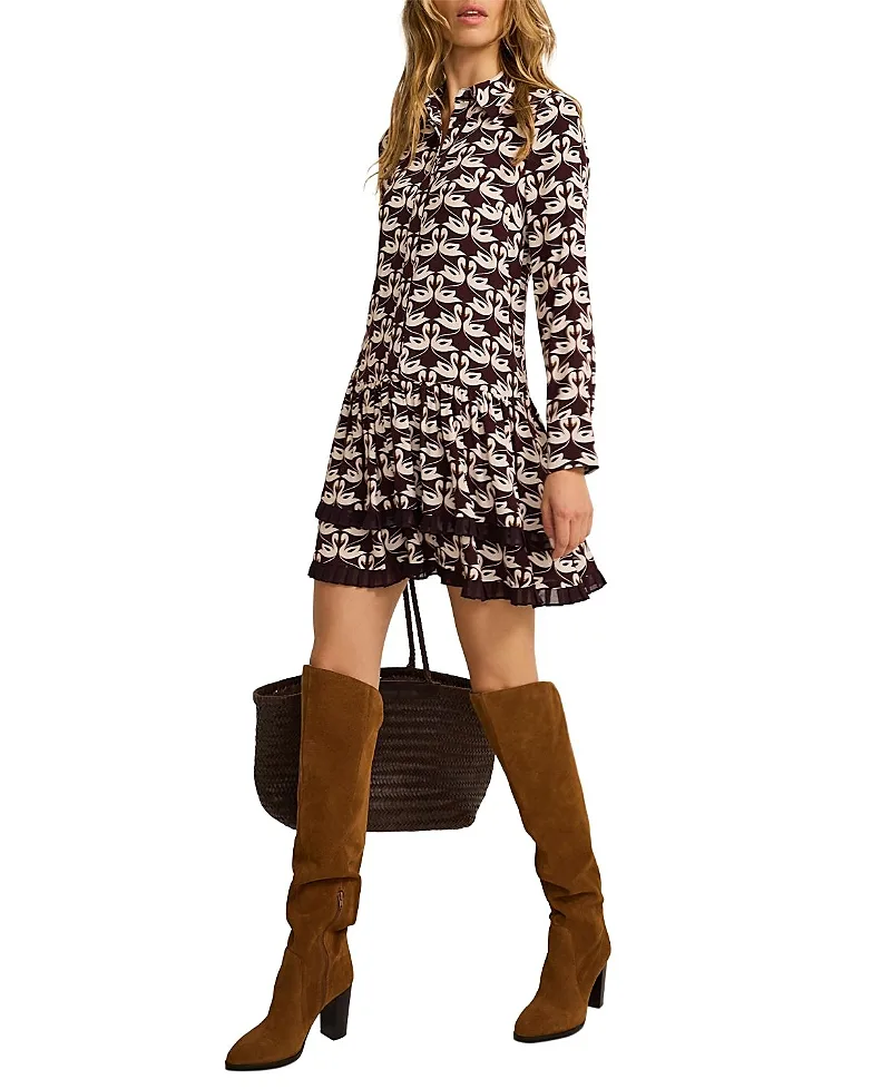 Swan Print Mini Dress by Mint Velvet