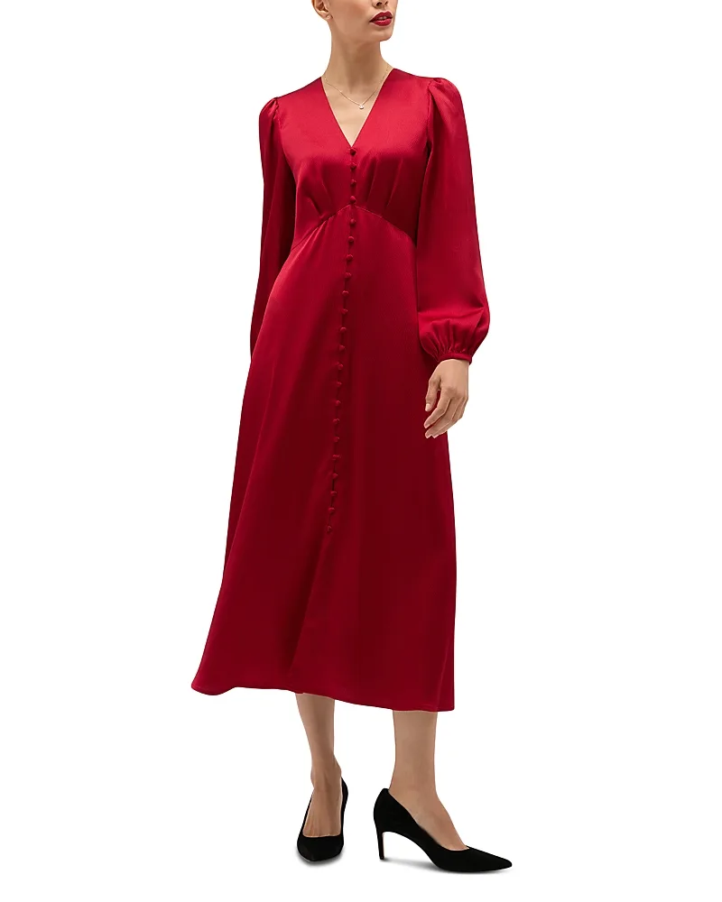 Rosabella Satin Midi Dress by Hobbs London