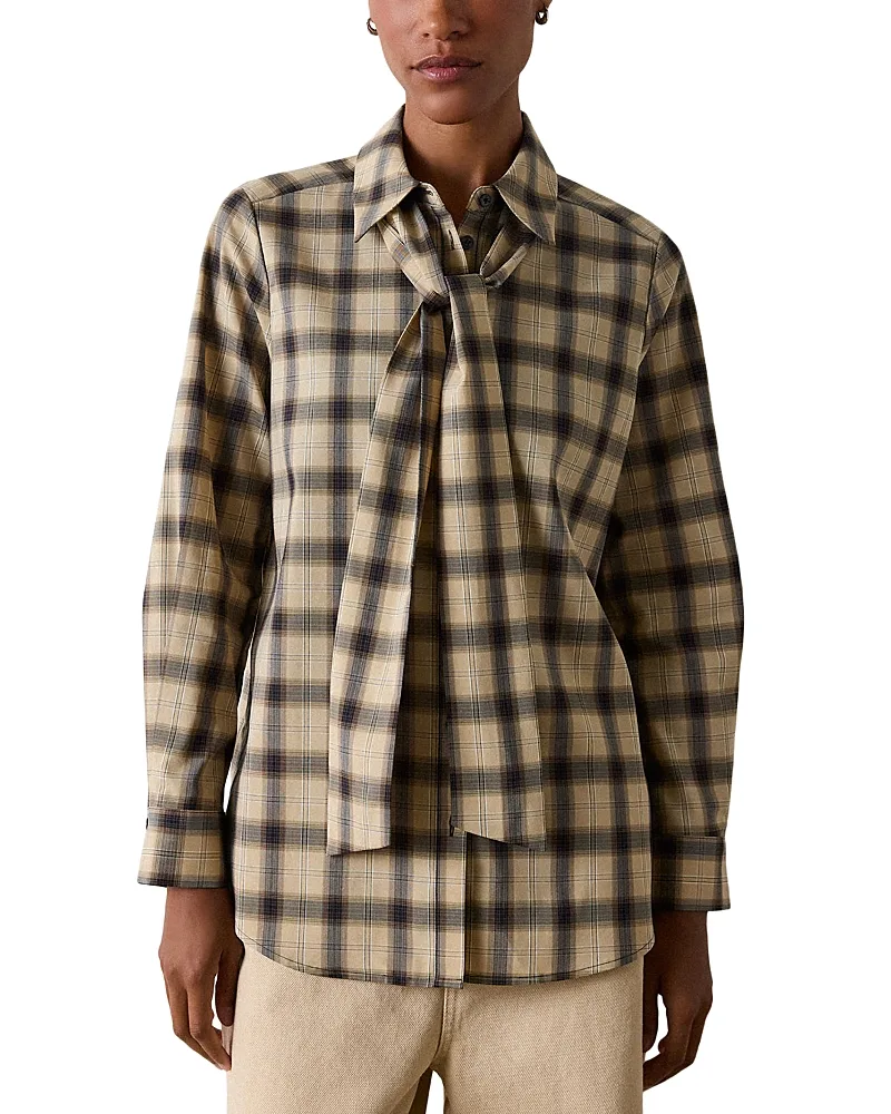 Removable Scarf Long Sleeve Shirt by Whistles