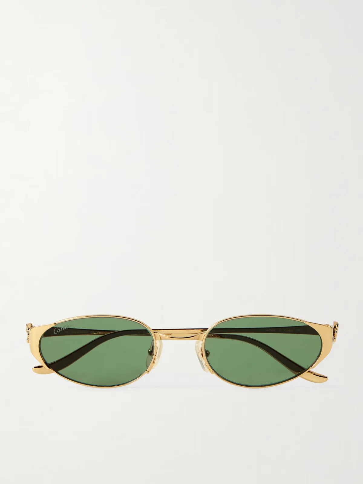 - Panthère De Cartier Oval-frame Gold-tone Sunglasses -