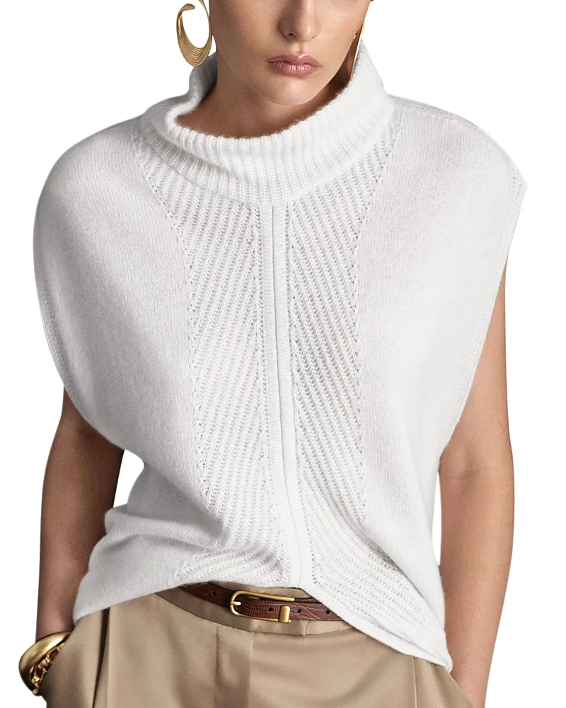 Cashmere Split Front Sweater by Reiss