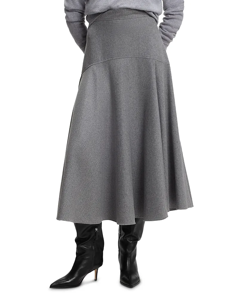 Vopala Flannel Midi Skirt by Hugo Boss