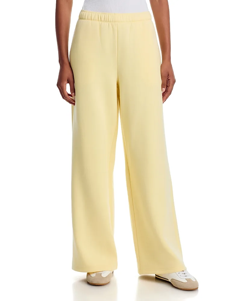 Ceramic Fleece Wide Leg Sweatpants by TKEES