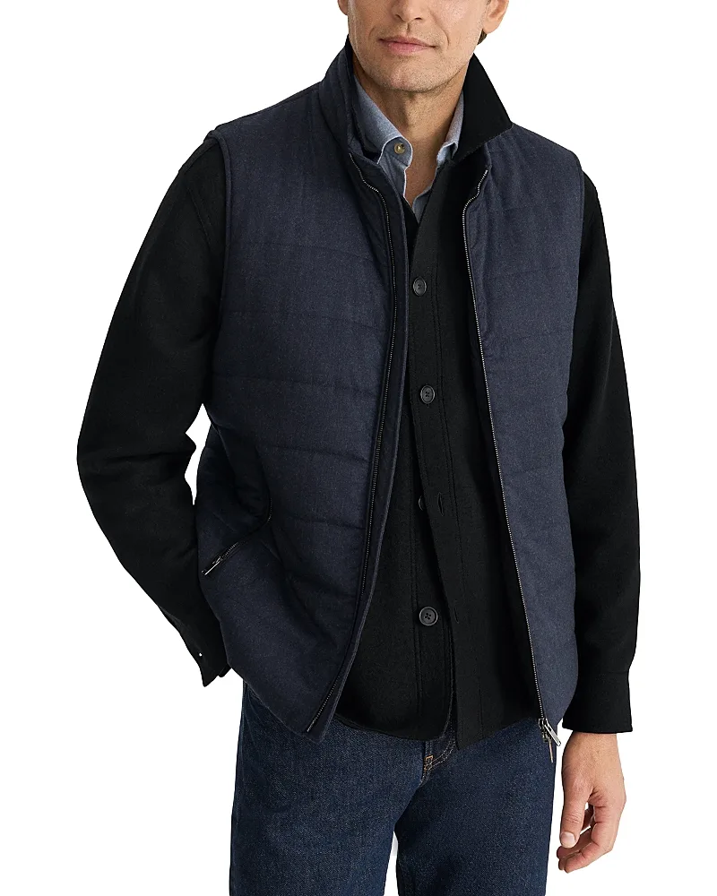 Boiled Wool Button Shirt Jacket by Eton