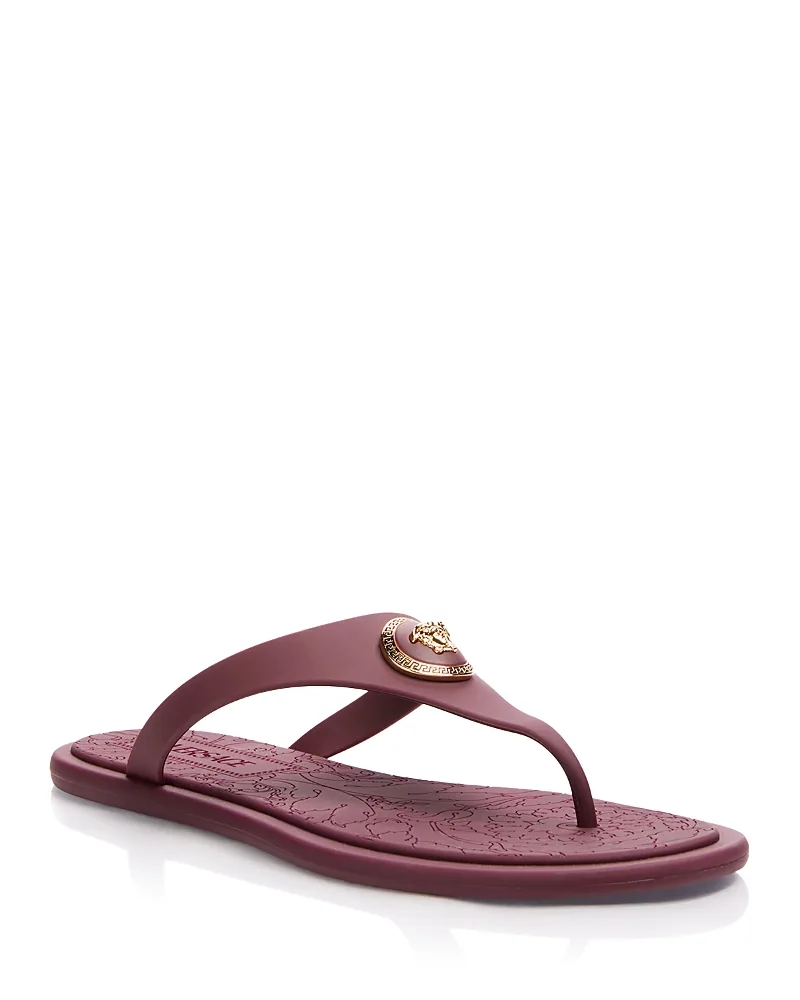 Alia Medusa Thong Sandals by Versace