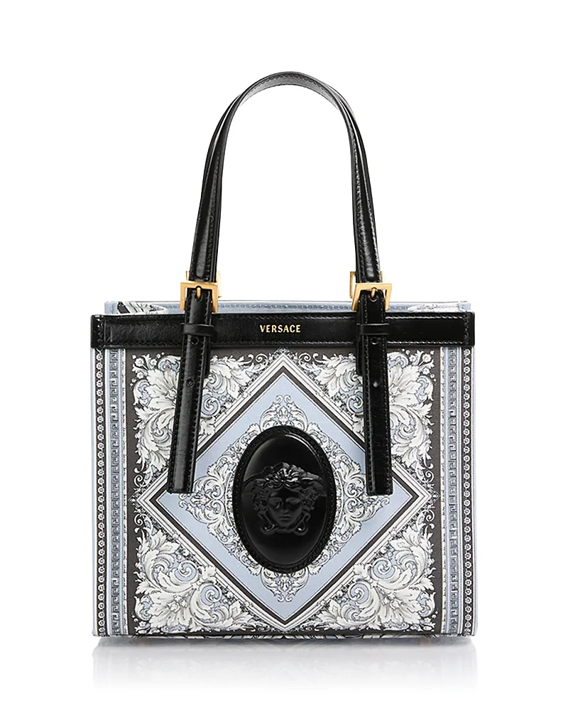 Neoclassic Barocco Canvas & Leather Mini Tote