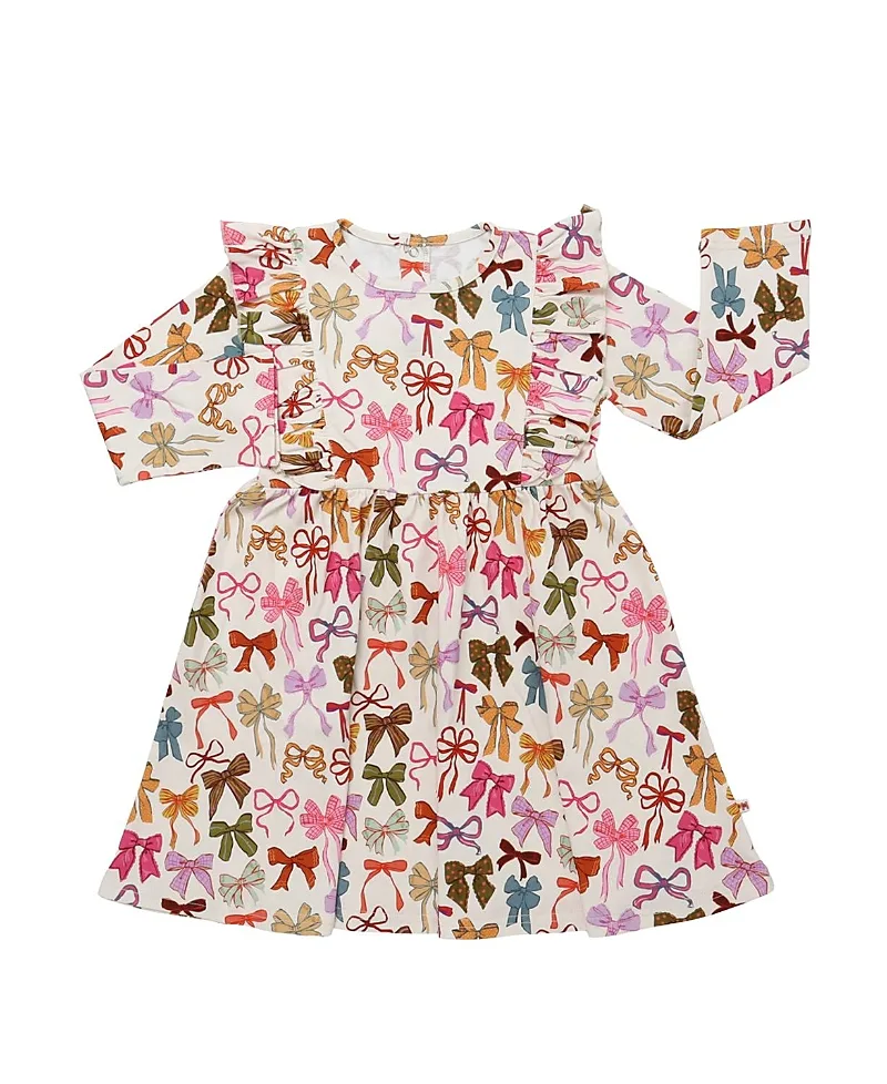 Ruffle Long Sleeve Dress by Petite Hailey