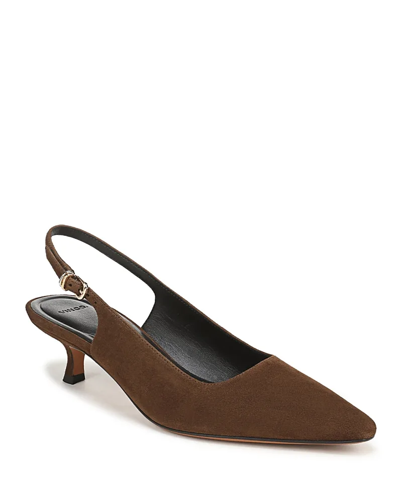 Sabra Suede Slingback Pumps by Vince
