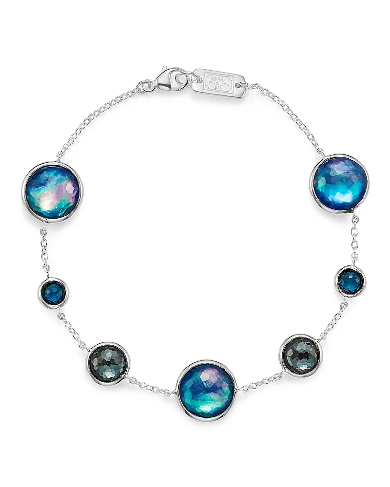 Sterling Silver Lollipop Lapis Triplet, London Blue Topaz & Hematite Bracelet in Eclipse by Ippolita