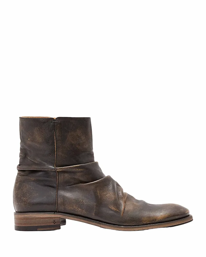 Morrison Sharpei Leather Slouch Boots by John Varvatos