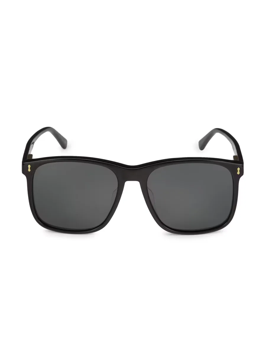 57MM Rectangular Square Sunglasses by Gucci