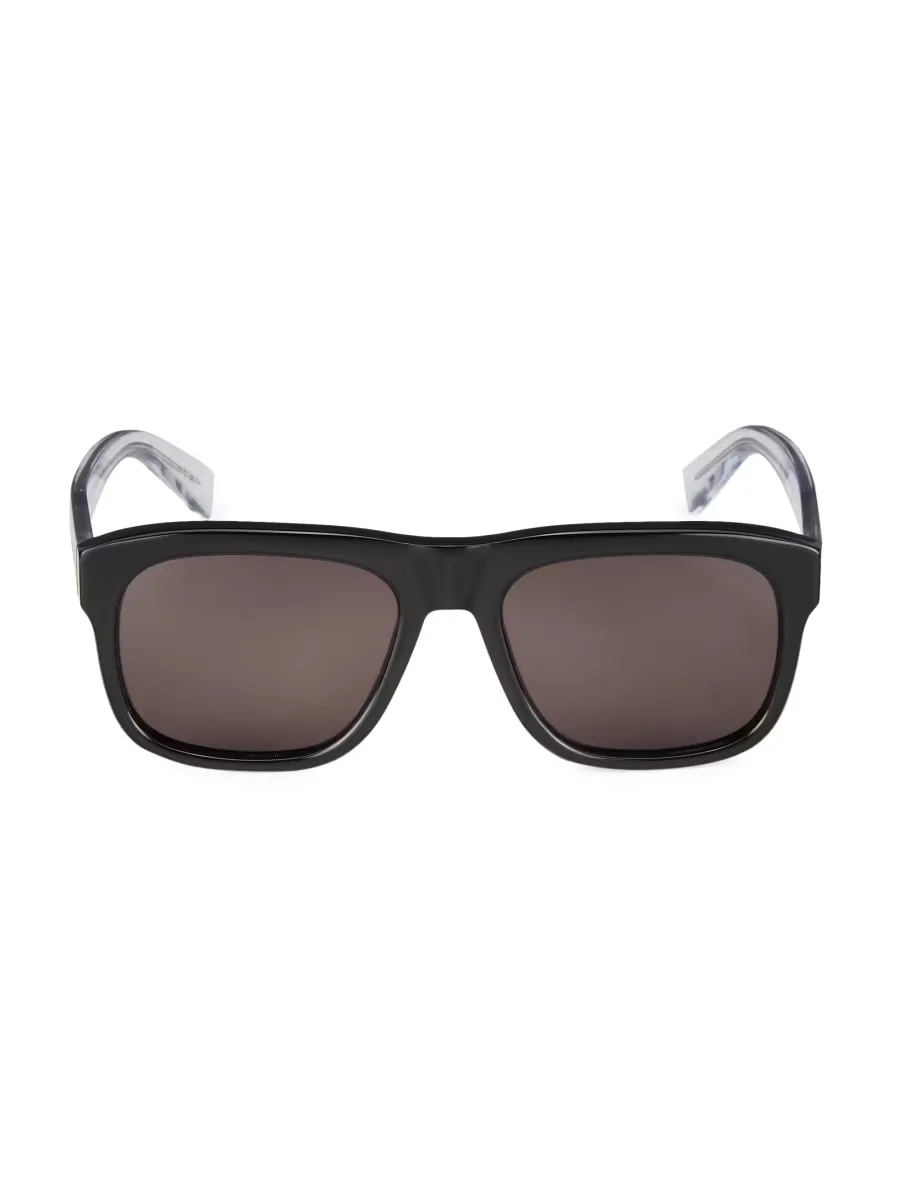 New Wave 57MM Rectangular Acetate Sunglasses by Saint Laurent