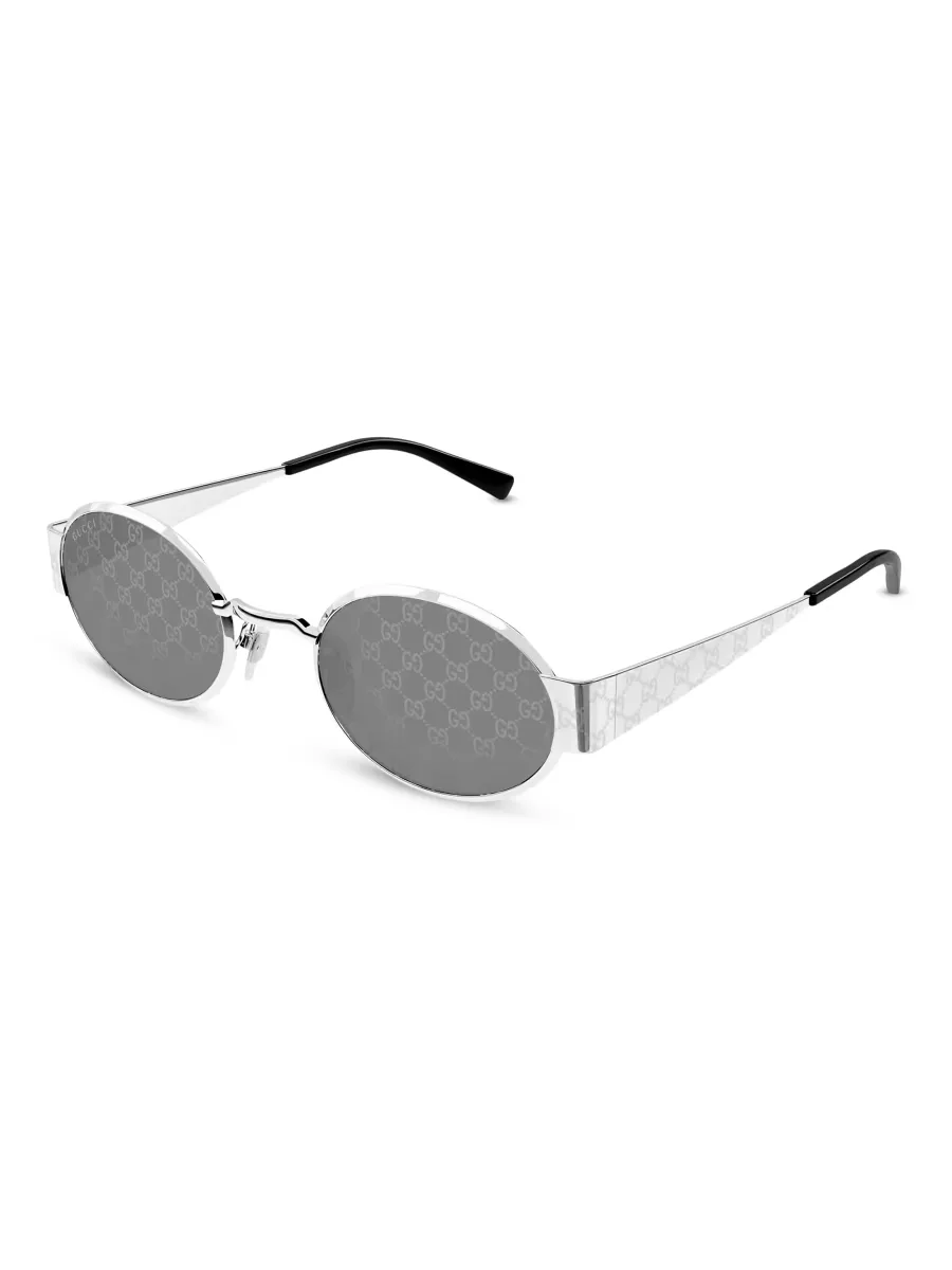 Guccissima Metal 51MM Oval Sunglasses by Gucci