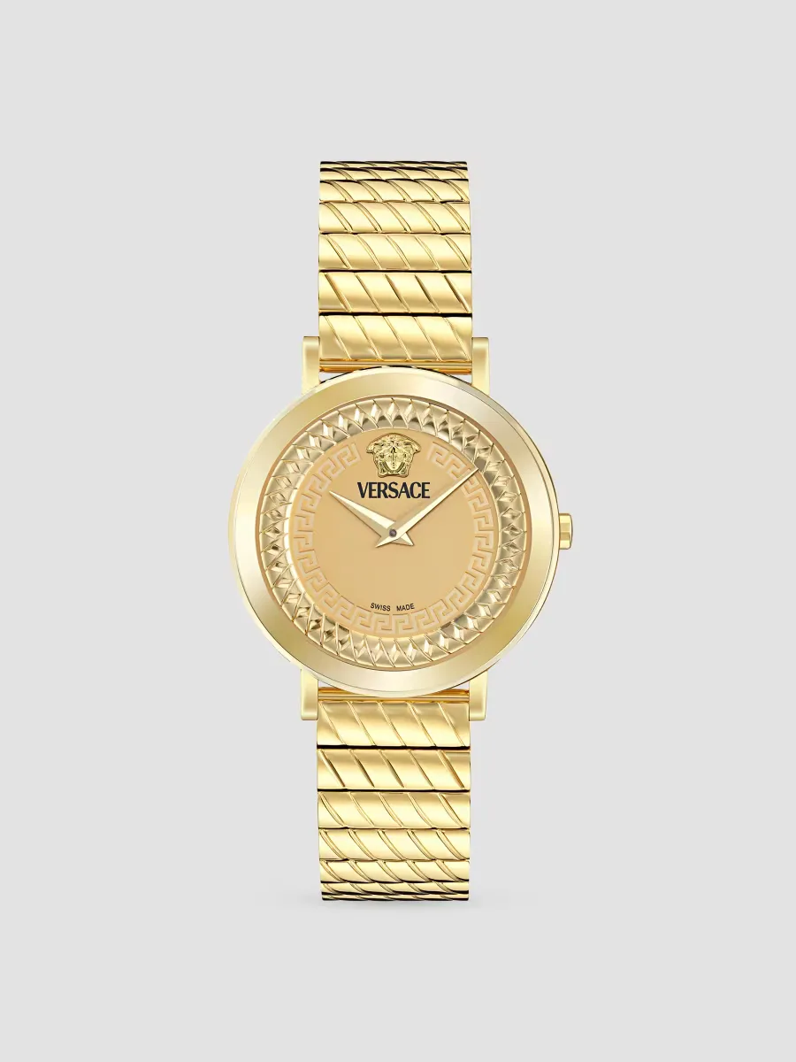 Delphinus Goldtone Stainless Steel Bracelet Watch/35MM by Versace
