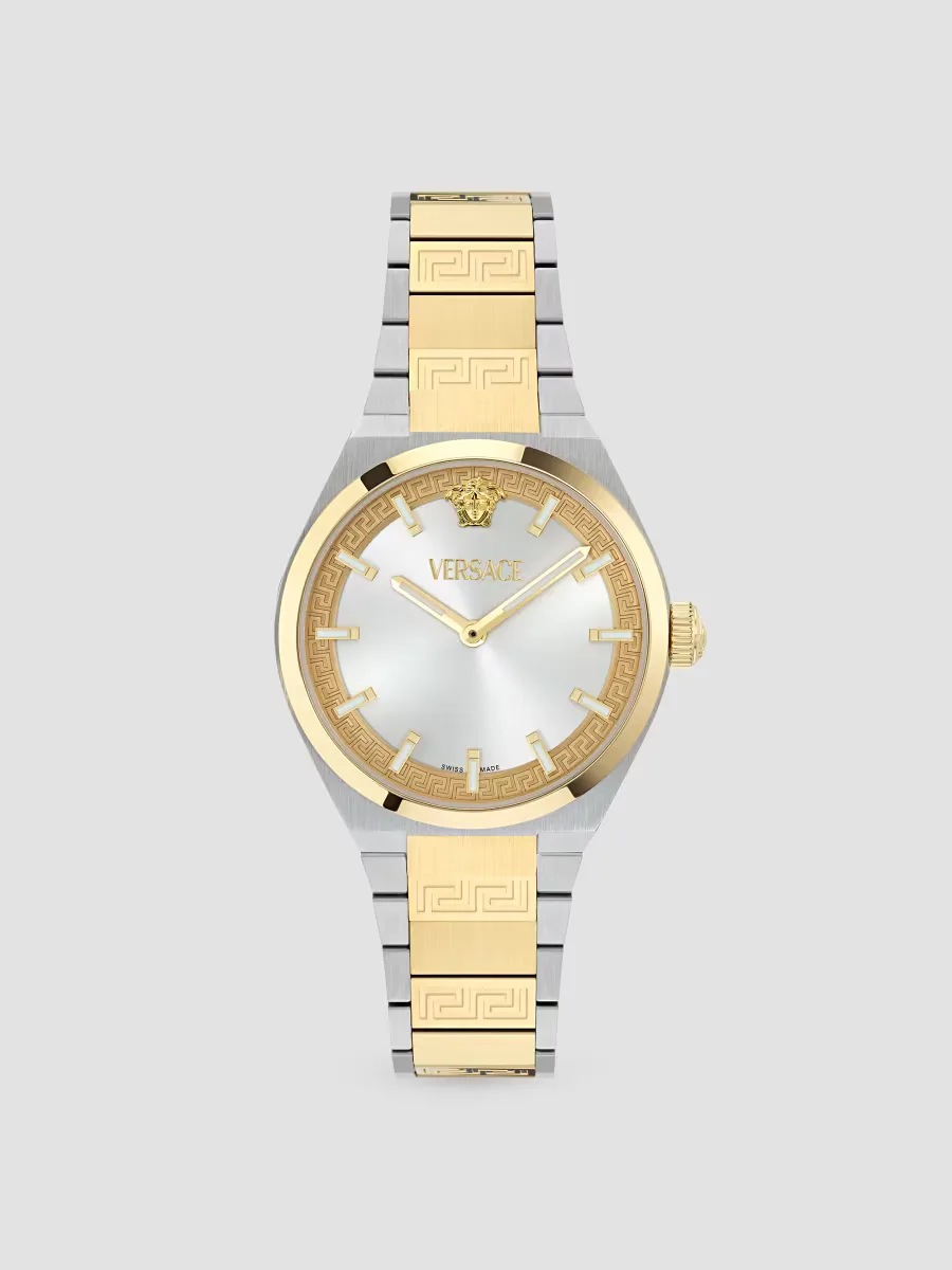 V-Auria Two-Tone IP Stainless Steel Bracelet Watch/35MM by Versace