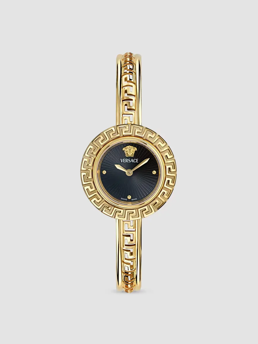 Greca Goldtone Stainless Steel & Leather 3-Piece Watch Set by Versace