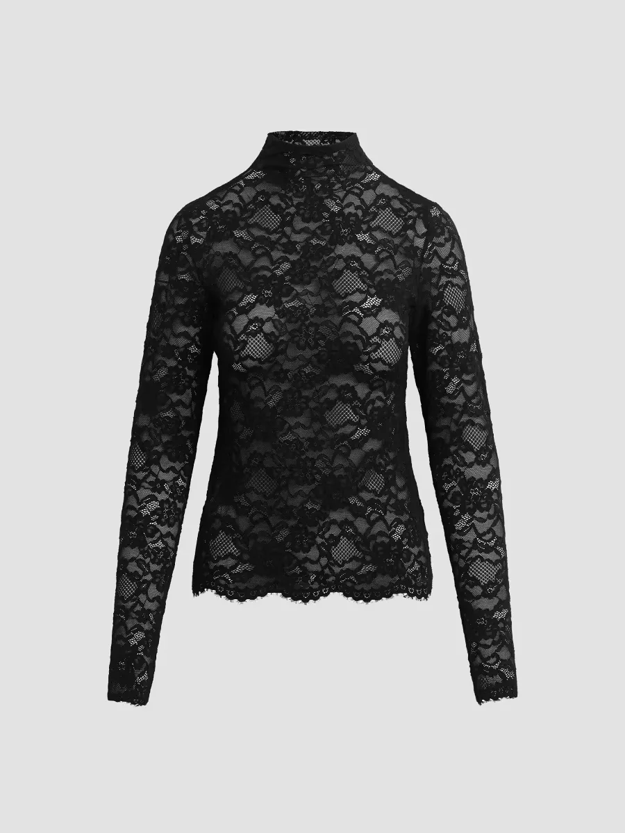 Tony Sheer-Lace Cotton-Blend Top by Joe's Jeans