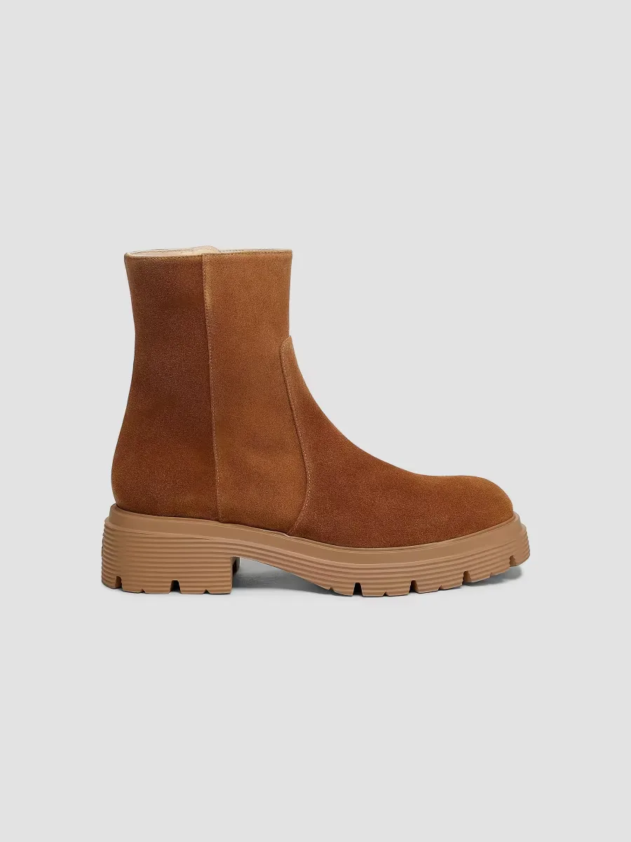 Hudson Lite Zip 40MM Suede Booties by Stuart Weitzman