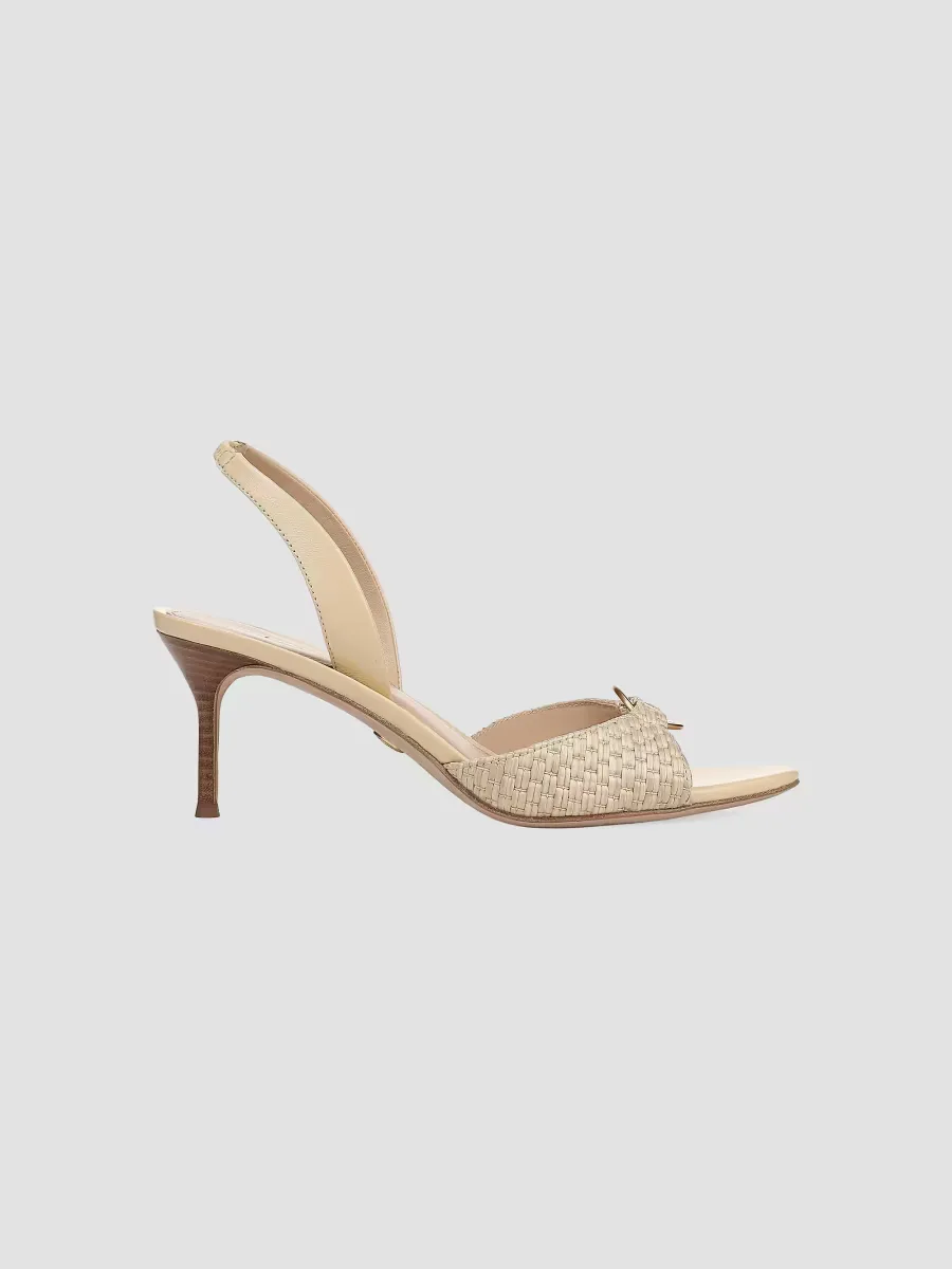 Tia 65MM Leather Slingback Sandals by Veronica Beard