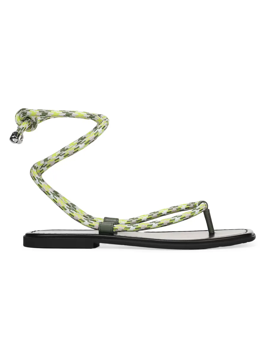 Carmina Corded Leather Flat Sandals