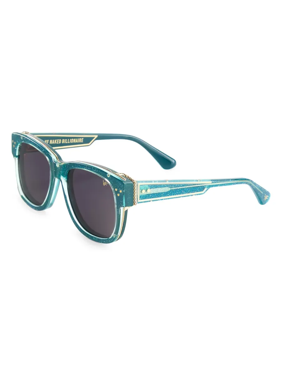 55MM Naked Billionaire Square Sunglasses by Vintage Frames Company
