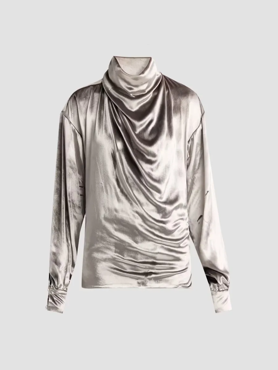 Draped Velvet Blouse by Prabal Gurung