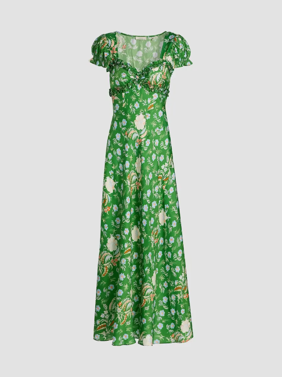 Valerine Silk-Blend Maxi Dress by DEN
