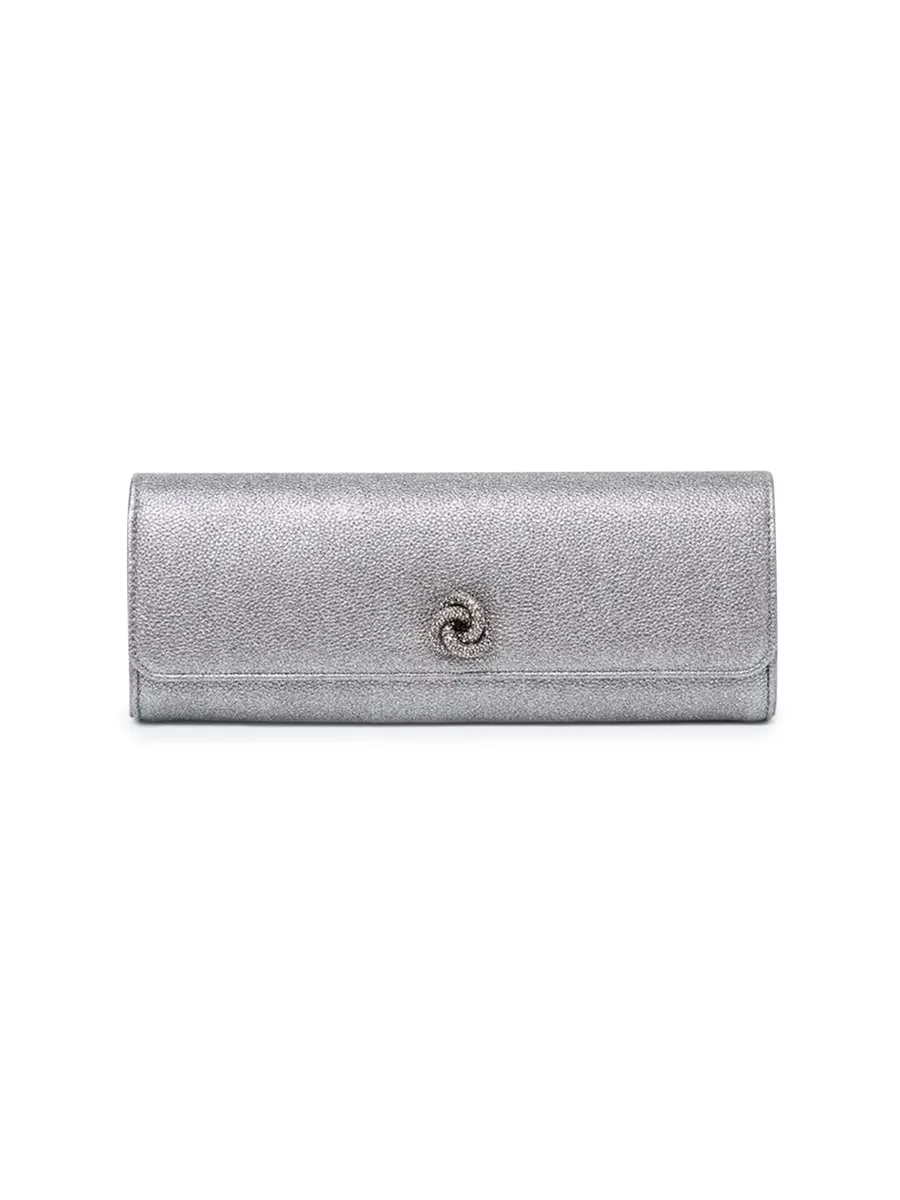 Mini Robbie Metallic Flap Clutch by Michelle Wilhite
