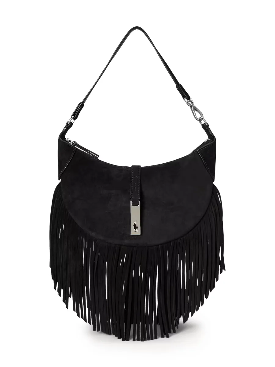 Mini Fringed Suede Saddle Bag by Polo Ralph Lauren