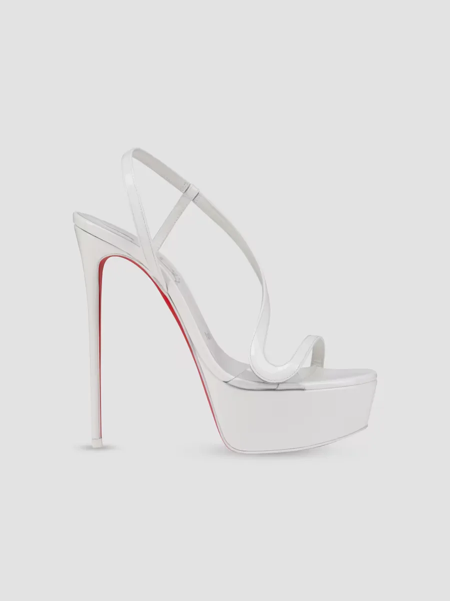 Rosalie Alta 150MM Patent Leather Platform Sandals by Christian Louboutin
