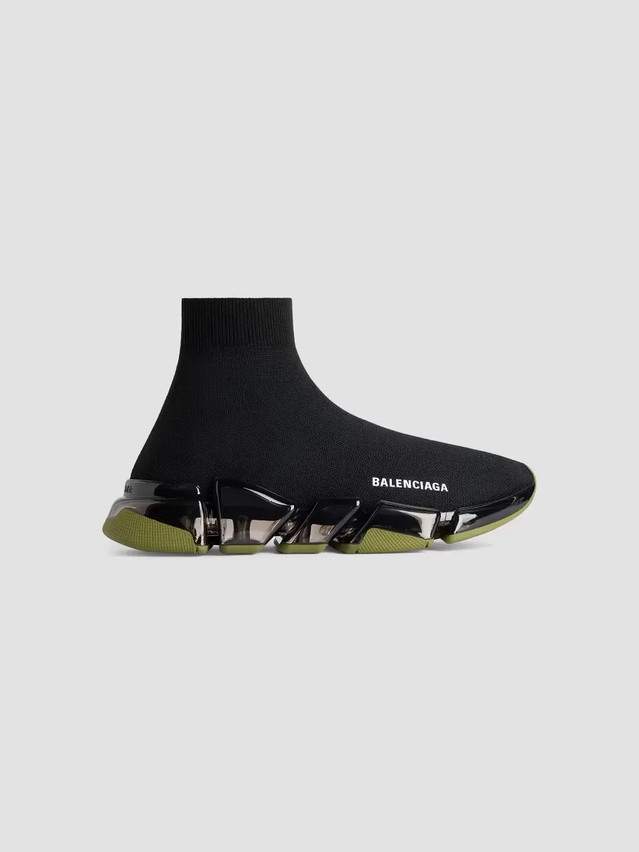 Speed 2.0 Full Clear Sole Knit Sneakers by Balenciaga