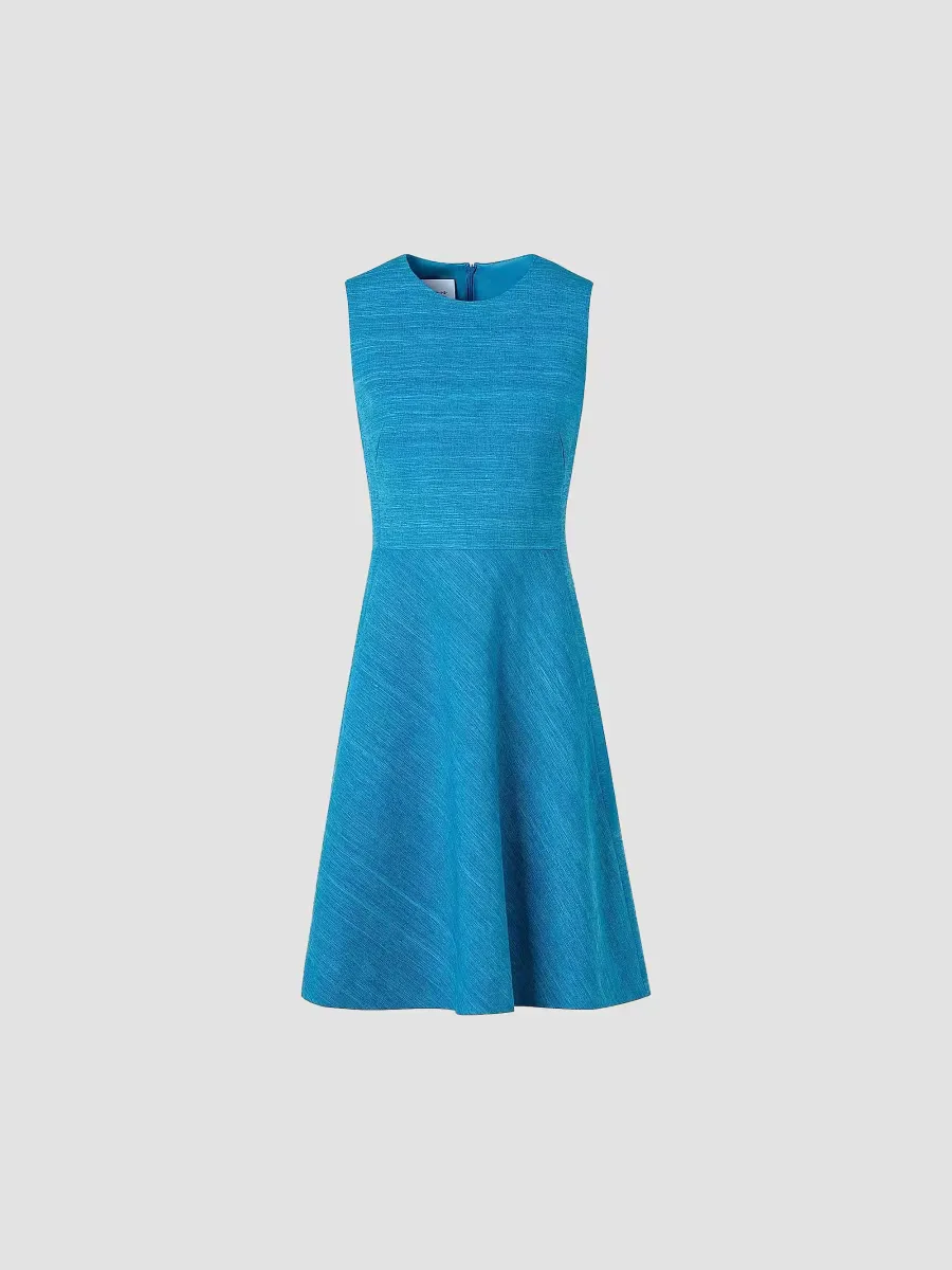 Raw Silk-Cotton A-Line Mini Dress by Akris Punto