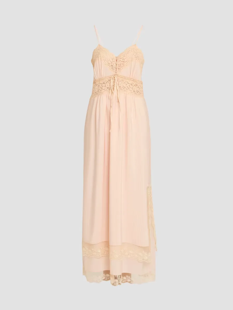 Lace & Silk Maxi Dress by Chloé