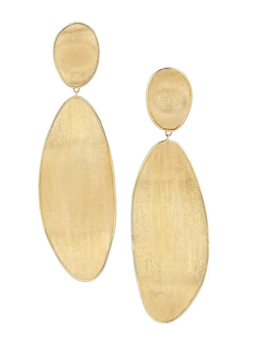 Lunaria Textured 18K Yellow Gold Drop Earrings by Marco Bicego