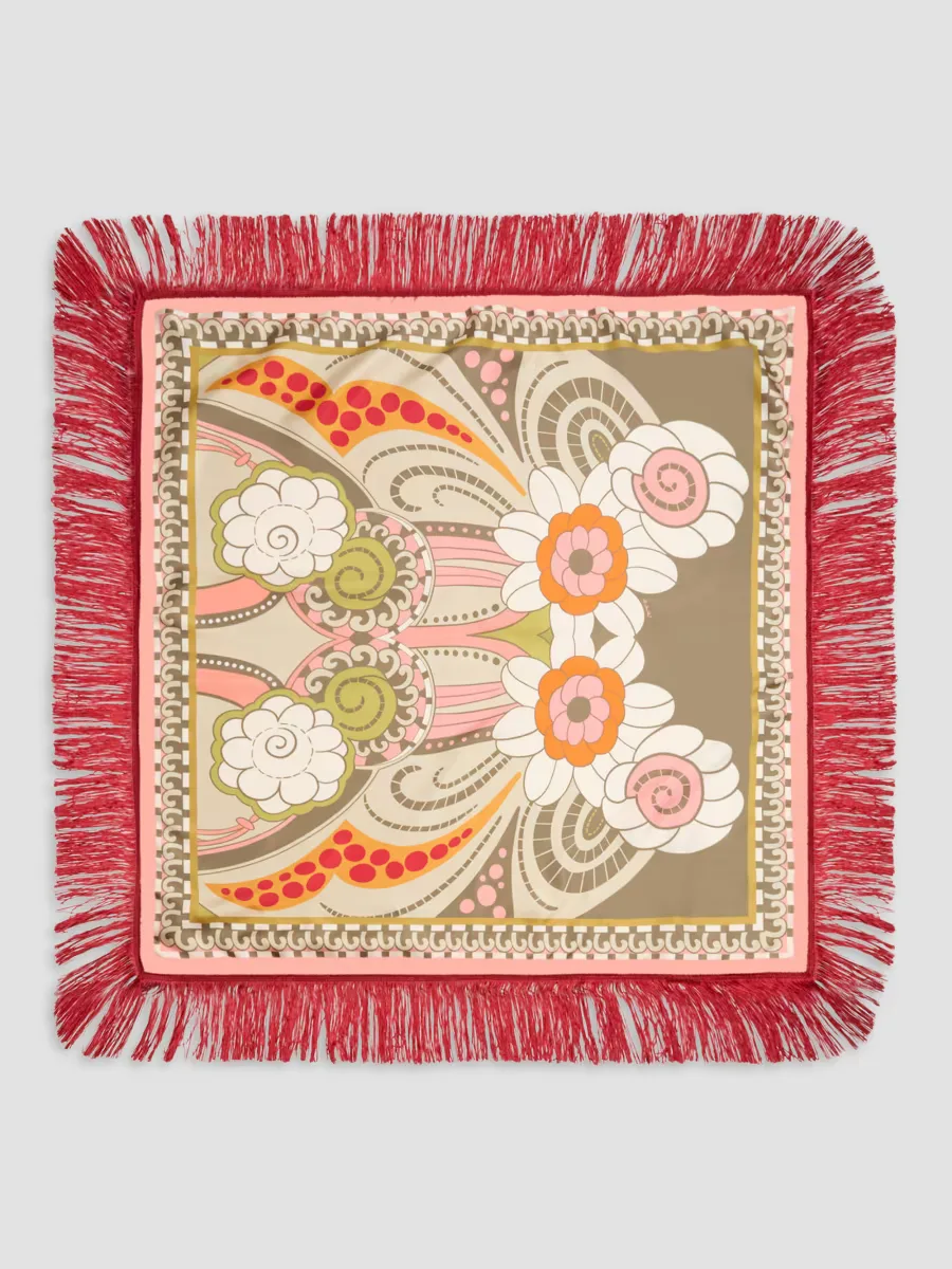 Reversible Fringe Foulard by La Doublej