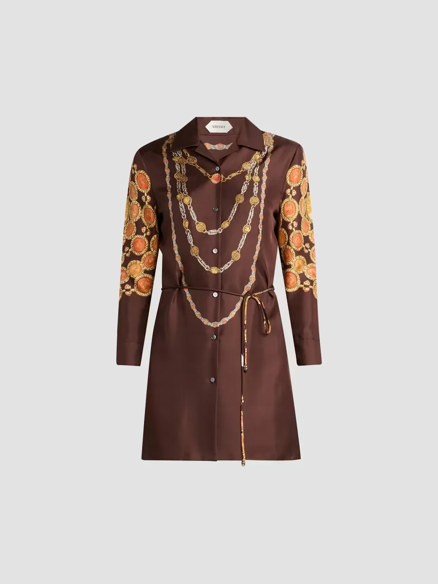 The Lover Silk Twill Shirtdress by Versace
