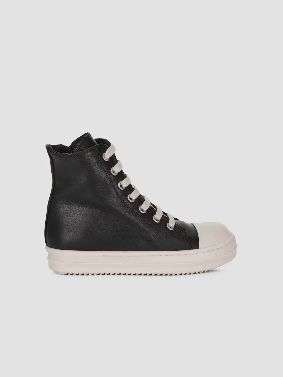 Leather High-Top Sneakers by Rick Owens