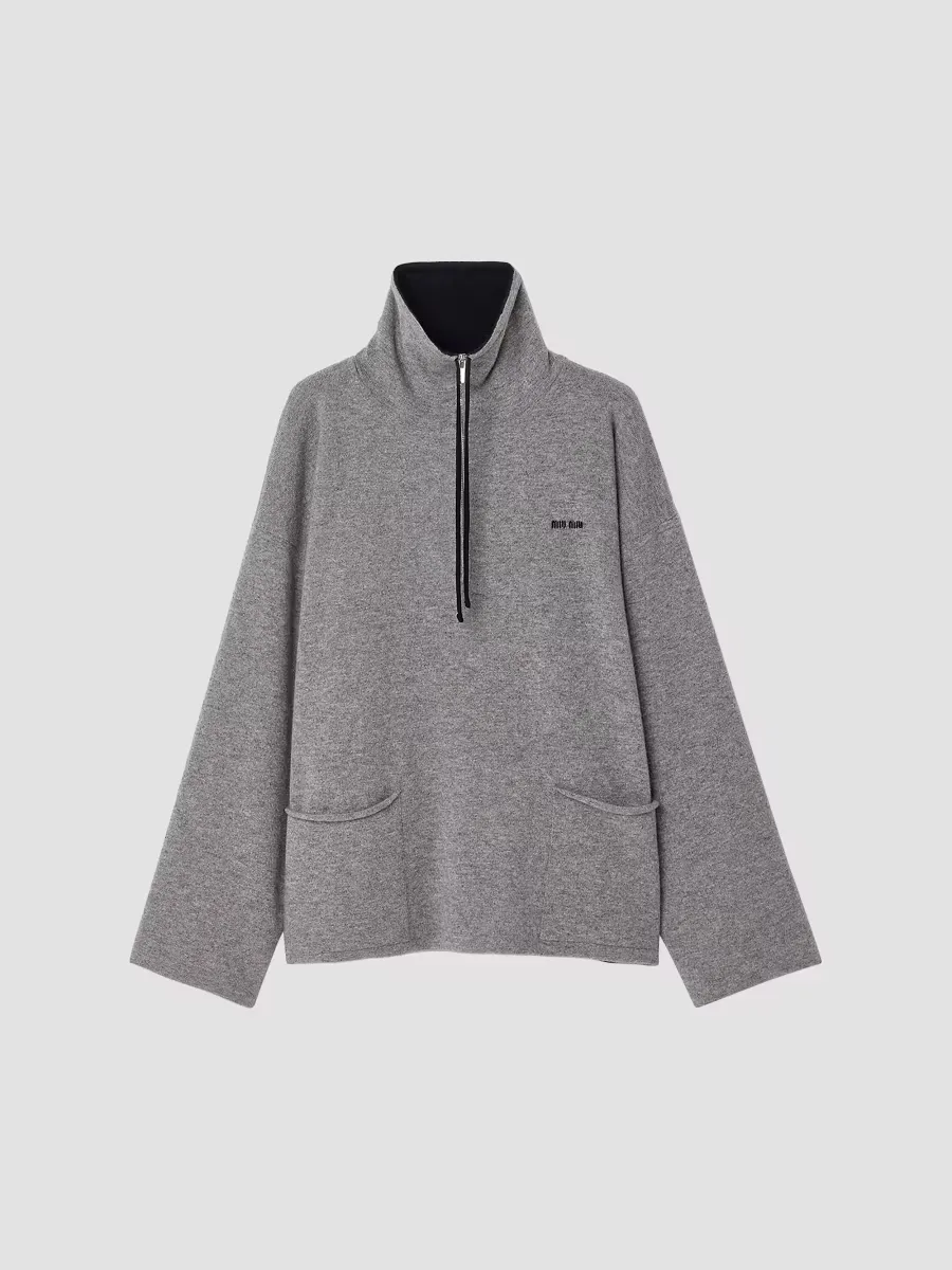 Cashmere Half-Zipper Sweater by Miu Miu