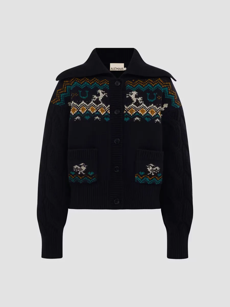 Patsy Embroidered Cotton-Blend Cardigan by ALMAIS