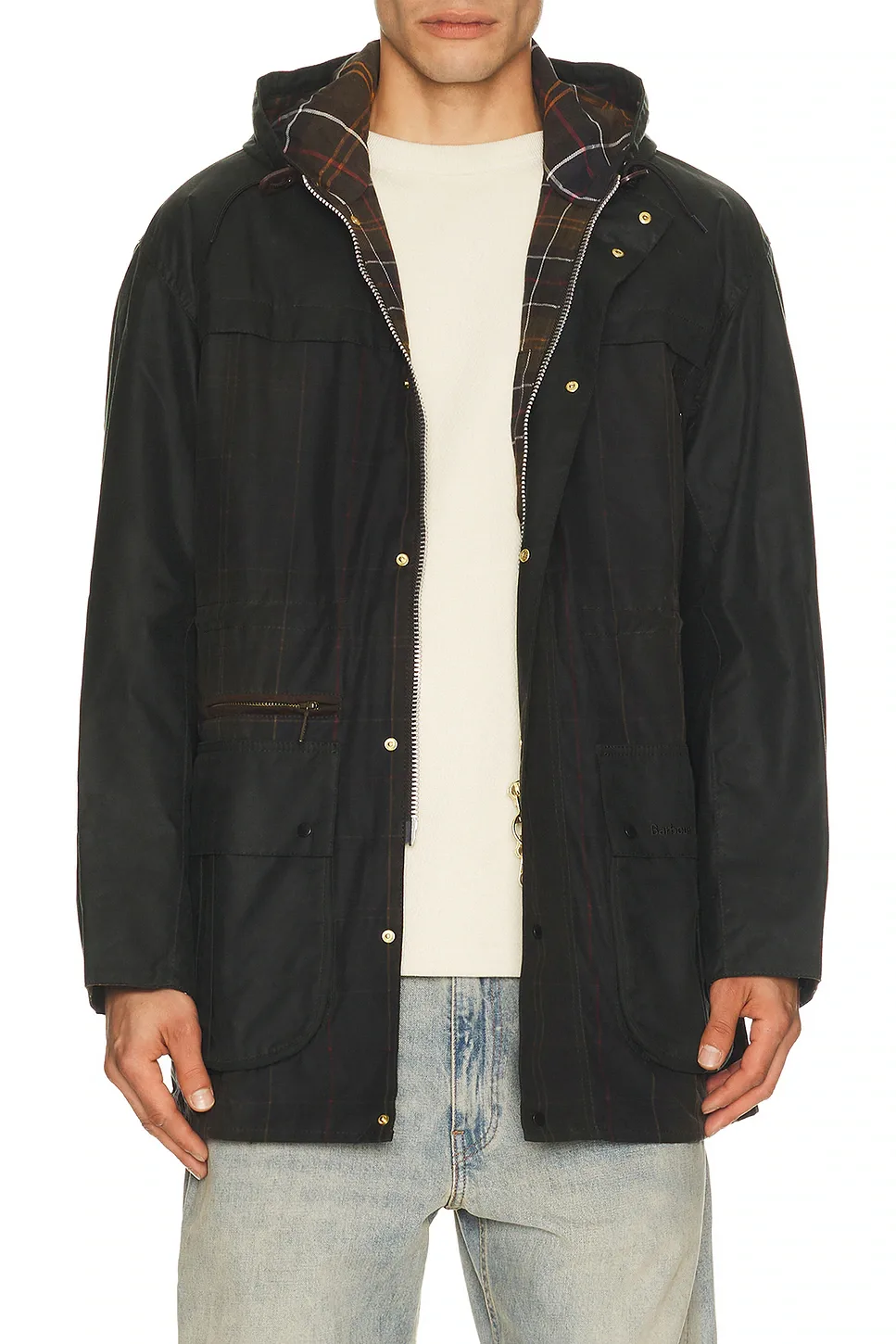 Icons Tartan Durham Wax Jacket by Barbour