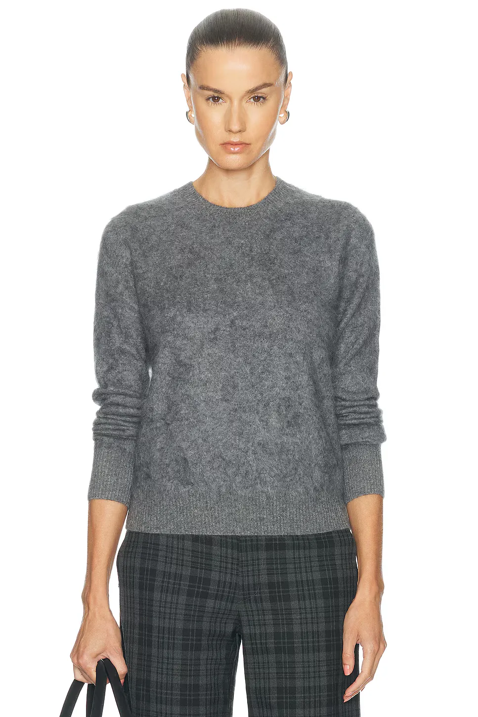 Mink Wash Cashmere Easy Crewneck Sweater by Enza Costa