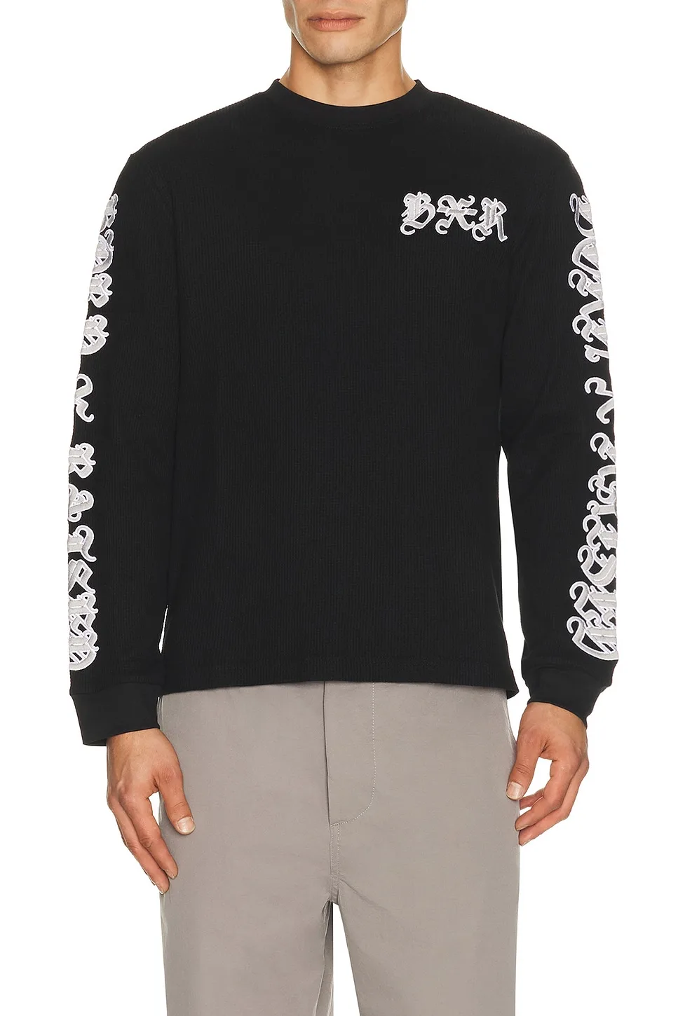 Born x Raised Gothic Embroidered Waffle Thermal by Born