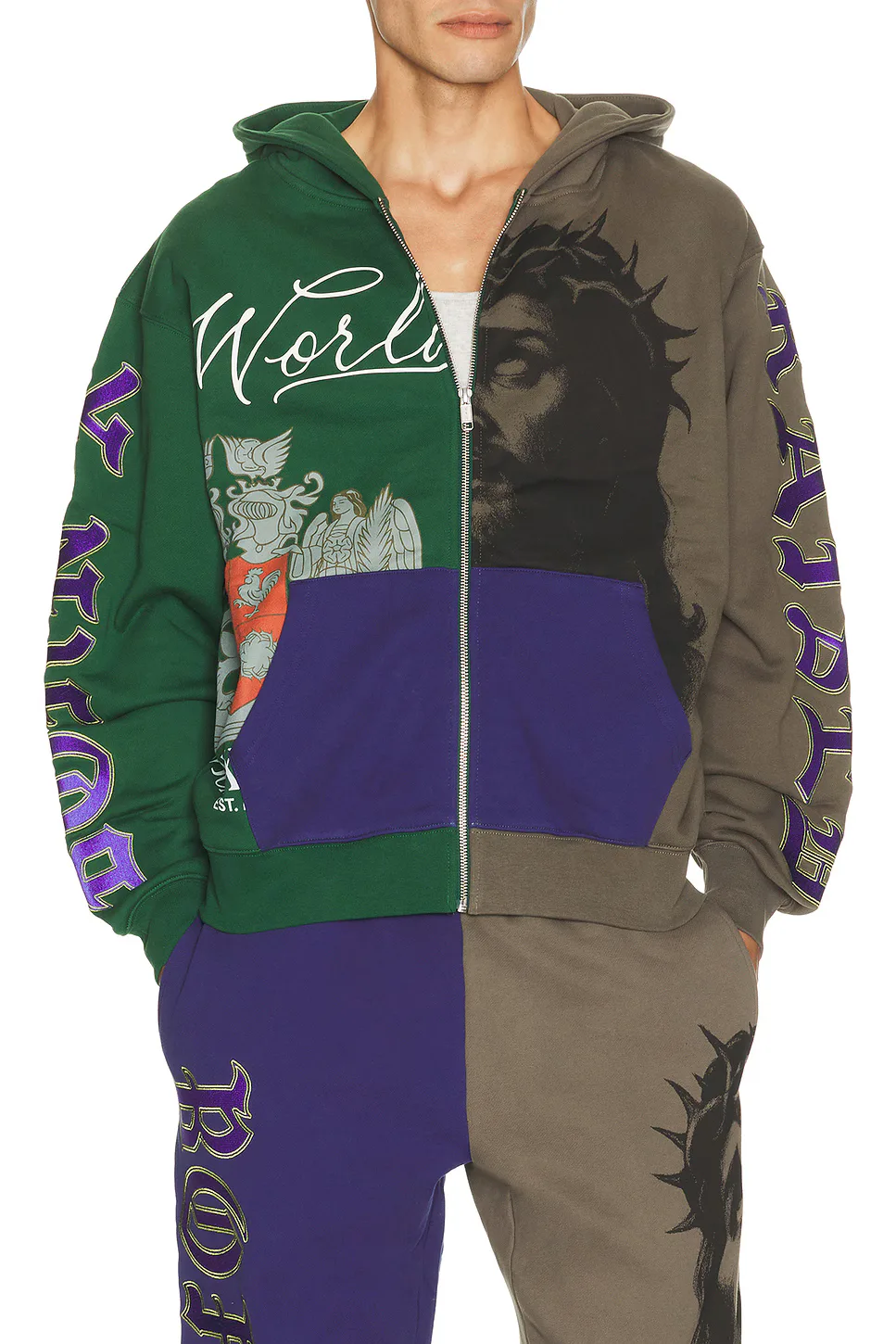 Born x Raised Mashup Zip-Up Hoodie by Born