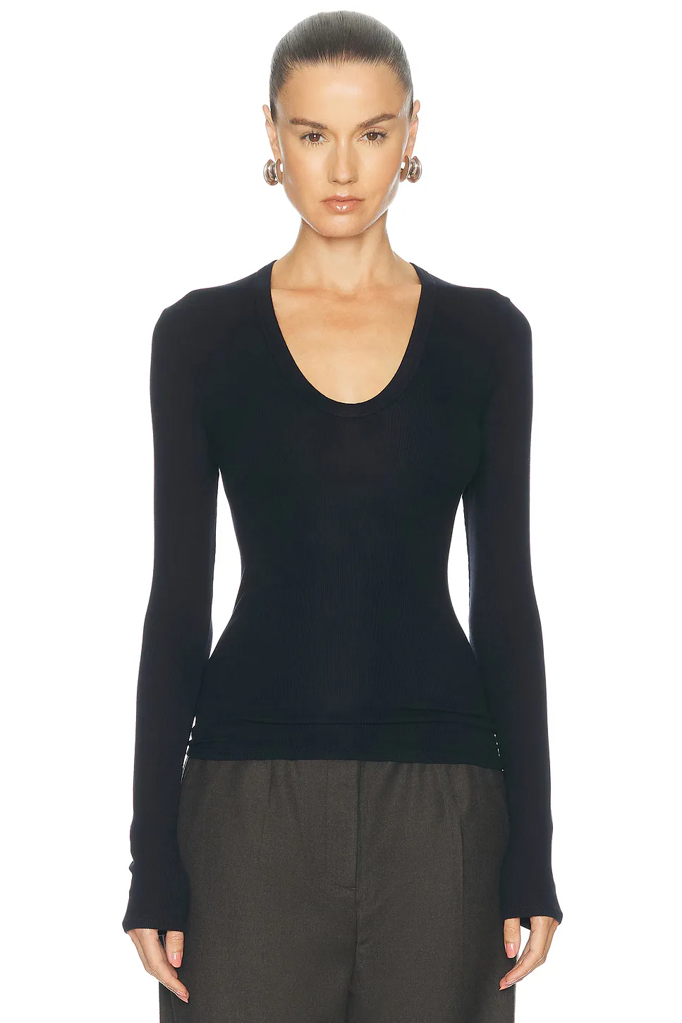 Silk Rib Essential U Top by Enza Costa