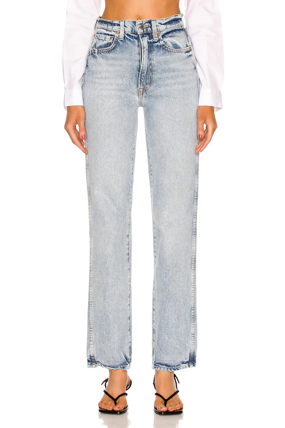 Sara Super High Rise Slim Straight by GRLFRND