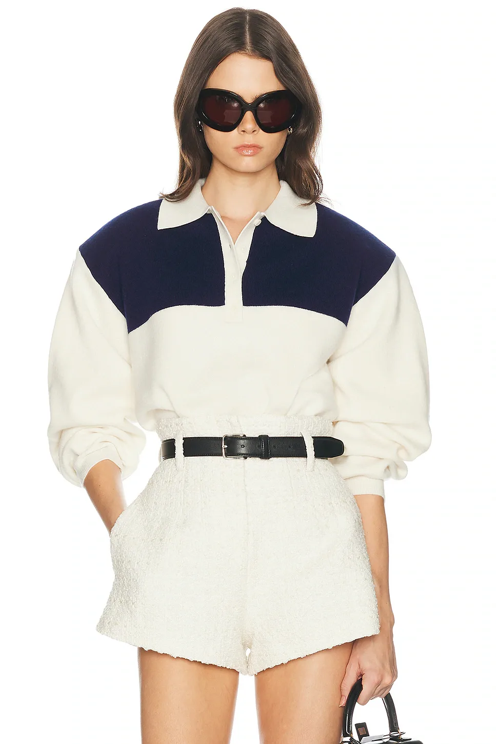 Sindy Color Block Knit Polo by Helsa