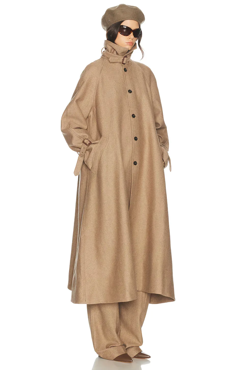 Italian Herringbone Trench Coat by Helsa