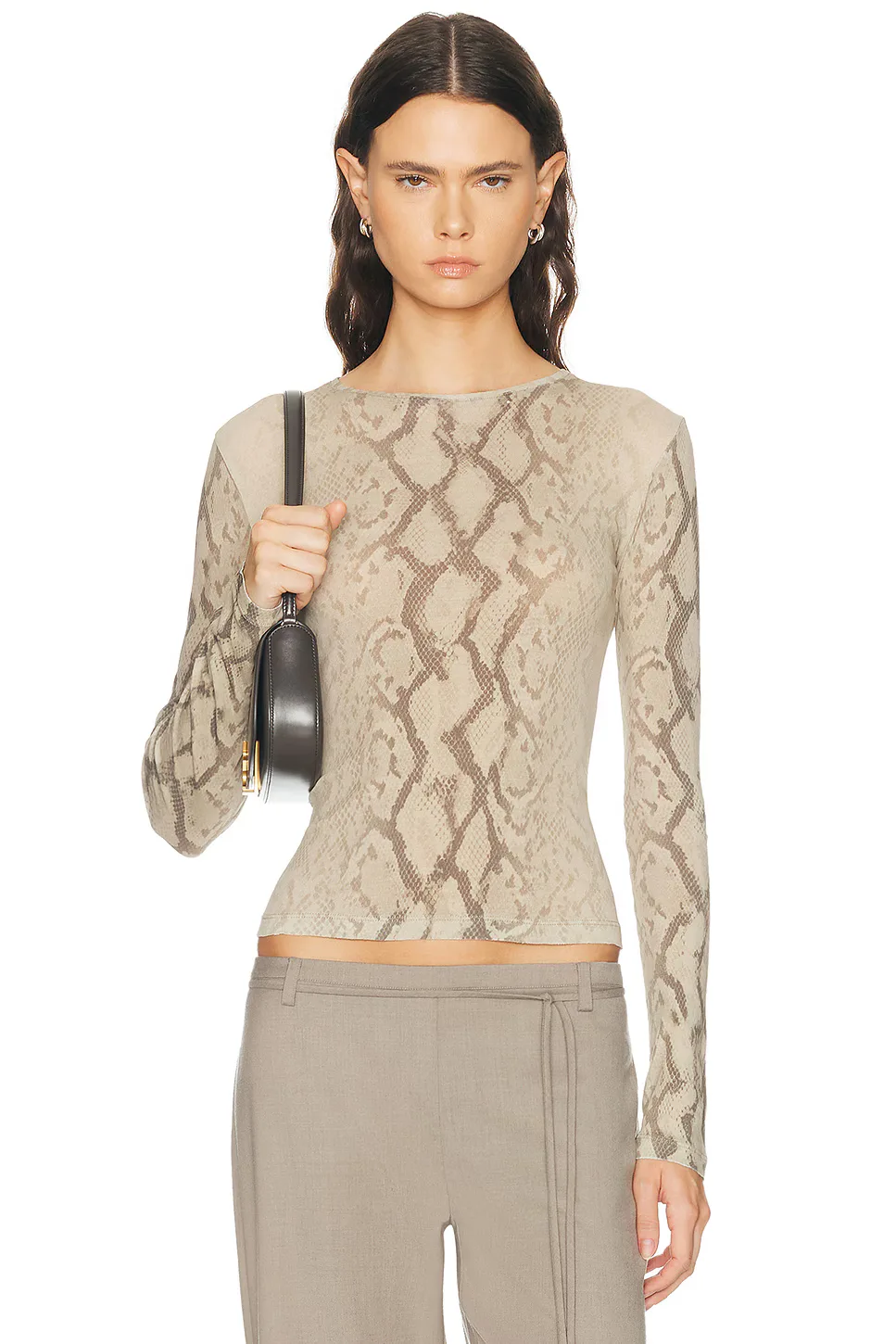 Grlfrnd x Sophia Kelly Sheer Crew Neck Tee by GRLFRND